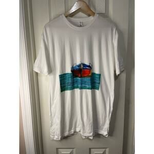 White Boat Men’s Graphic T-Shirt size XL